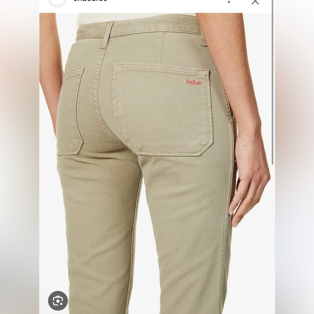 ba&sh Jeans Size 6 Khaki Denim Wash - Picture 4 of 14